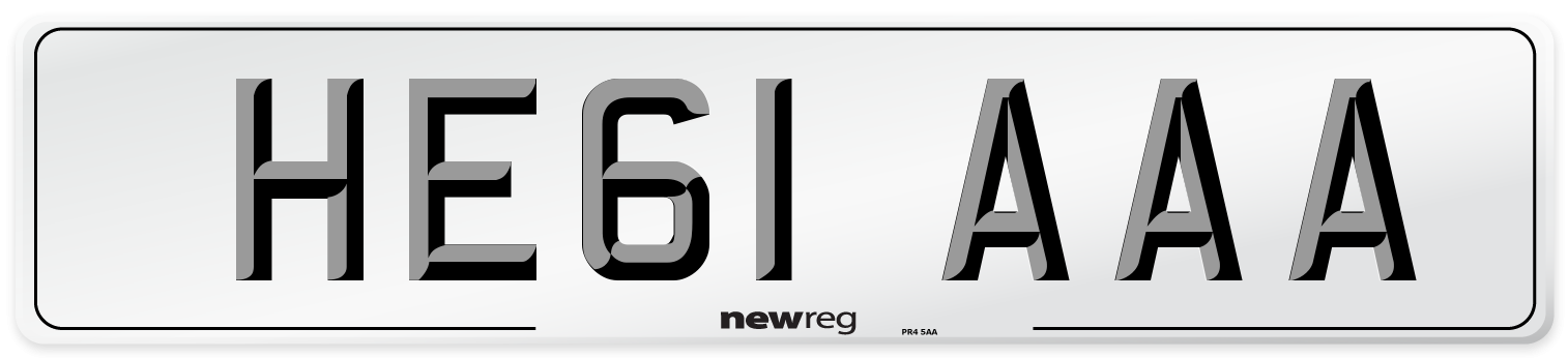 HE61 AAA Number Plate from New Reg